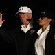 President Donald Trump and first lady Melania Trump after their return to the White House on Aug. 29, 2017, after observing Hurricane Harvey relief efforts in Texas (Alex Wong/Getty Images)